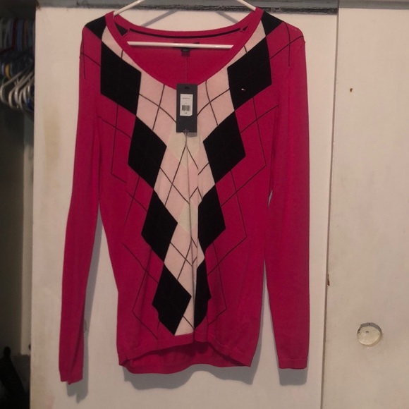 Tommy Hilfiger essential V neck Argle sweater